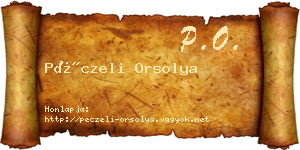 Péczeli Orsolya névjegykártya