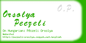 orsolya peczeli business card