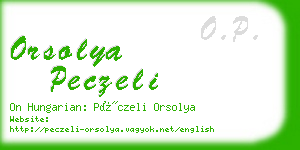 orsolya peczeli business card